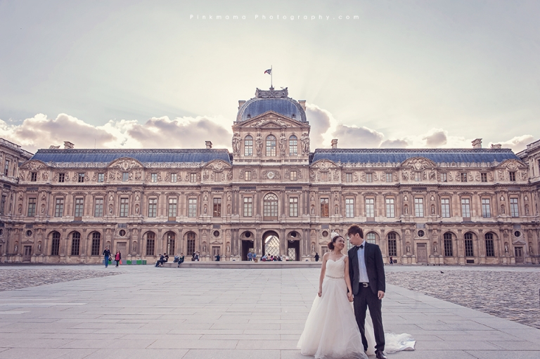 巴黎婚紗,海外婚禮婚紗,羅浮宮,Louvre,Paris Prewedding,鐵塔