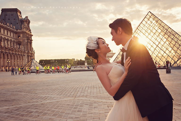 巴黎婚紗,海外婚紗,海外婚禮,巴黎鐵塔,Paris Pre-wedding, pinkmama, wedding photographer,Diosa,羅浮宮